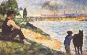 Georges Seurat Knabe mit Pferd oil painting artist